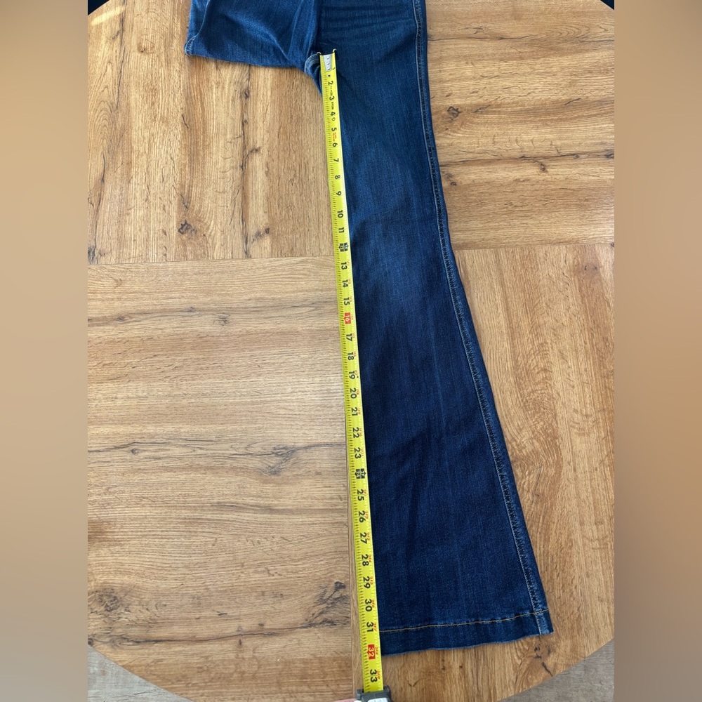 Spanx Pull-On Denim Flare Jeans — Dark Wash | Size Small - Picture 4 of 6